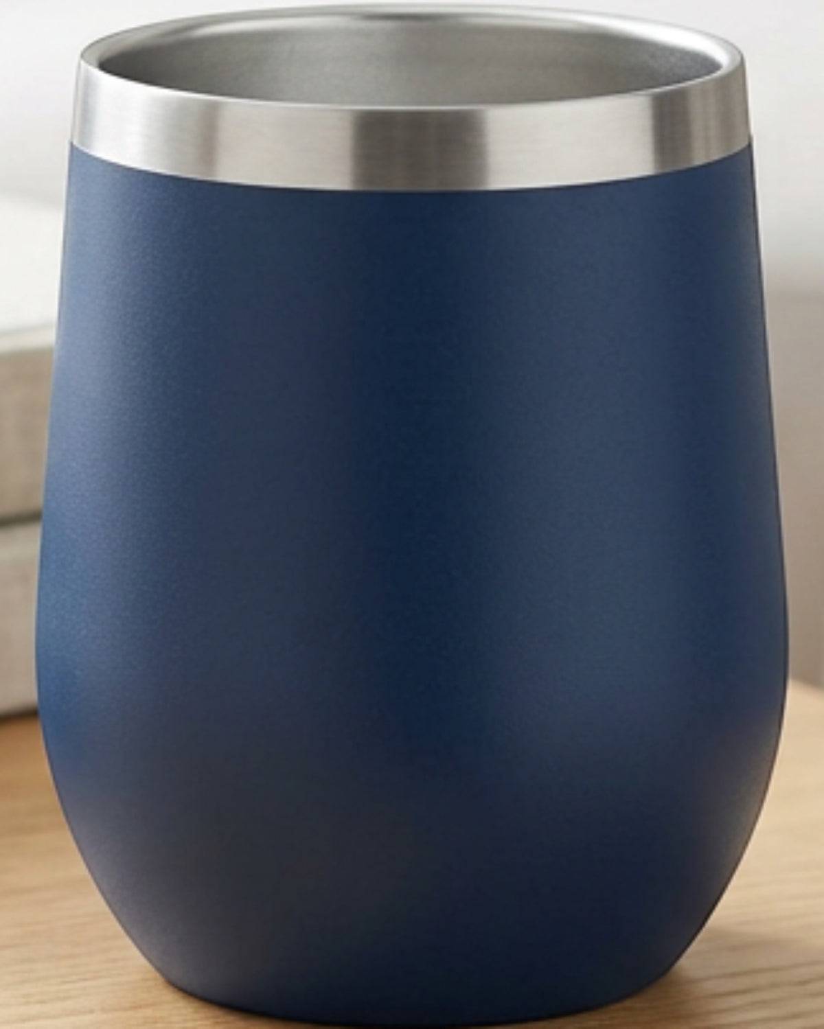Btykd Low-Profile Single-Wall Stainless Steel Beer Tumbler 14 oz Matte Navy - Lifestyle view
