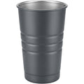 Btykd Ribbed Stackable Single-Wall Stainless Steel Beer Cup 20 oz Smoke Gray - Product view