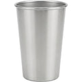 Btykd Straight Single-Wall Stainless Steel Pint Cup 16 oz Satin Silver - Product view